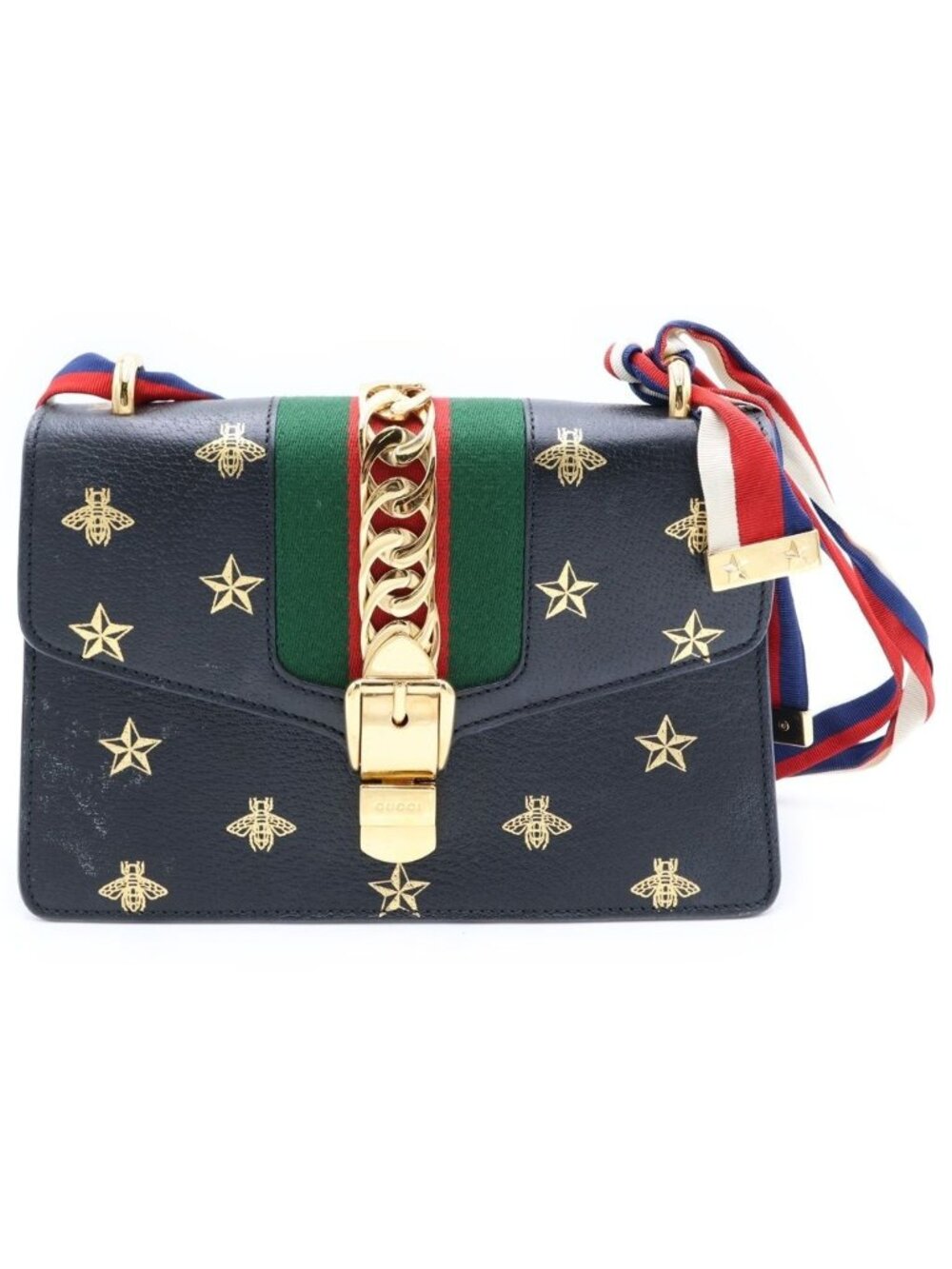 Gucci Sherry Line Sylvie Shoulder Bag Black
